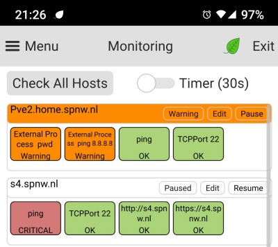 external process checks