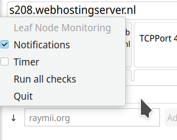 tray icon menu